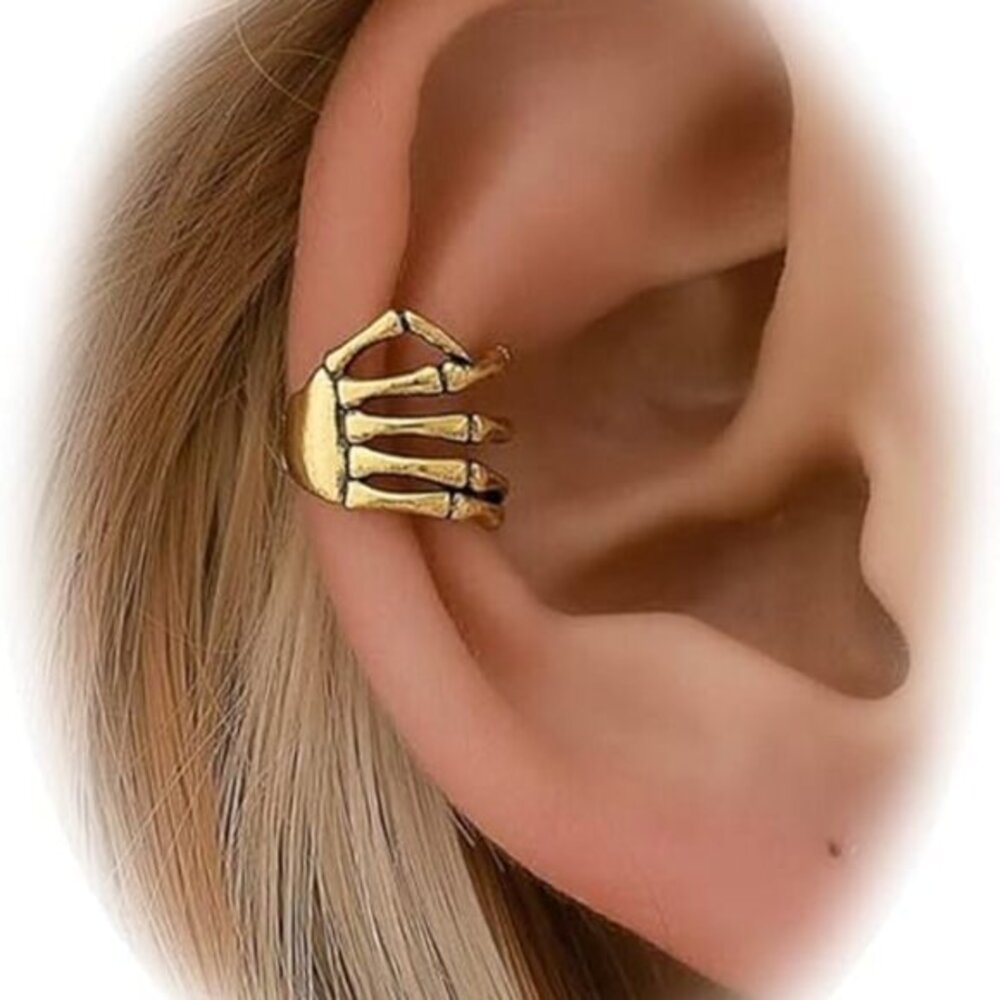 Skeleton Hand‎ Ear Cuffs Skeleton Hand Earrings Halloween Earrings for Women